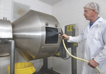 Ease of cleaning between batches was an important consideration