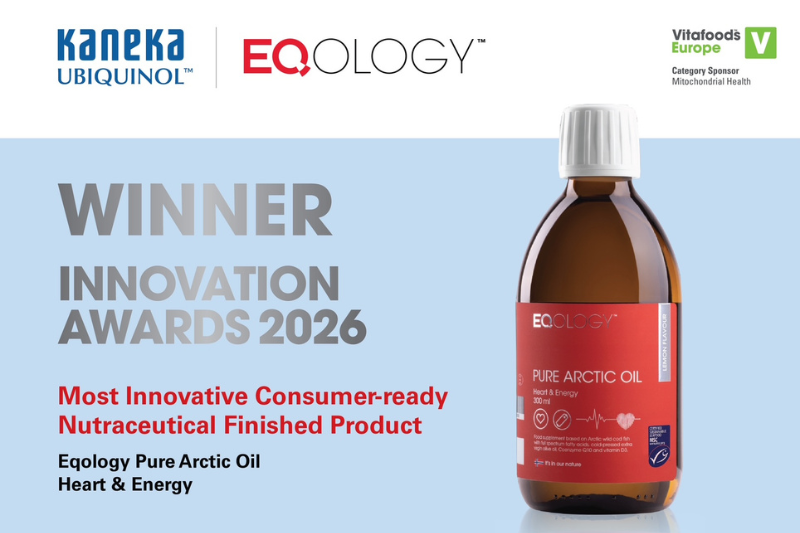 Kaneka Ubiquinol and Eqology win Vitafoods Europe 2026 Innovation Award with Pure Arctic Oil supplement