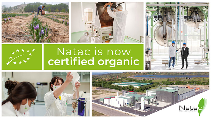 Natac is now producing organic botanical ingredients