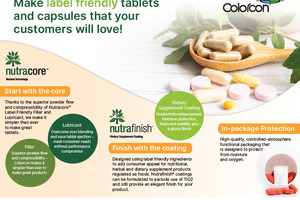 Colorcon featuring label friendly excipients and coatings at SupplySide West