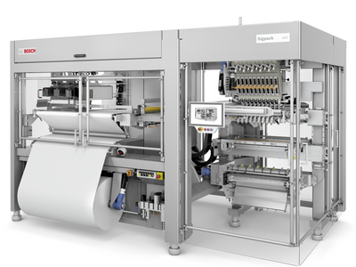 Freely scalable vertical flat pouch packaging machine