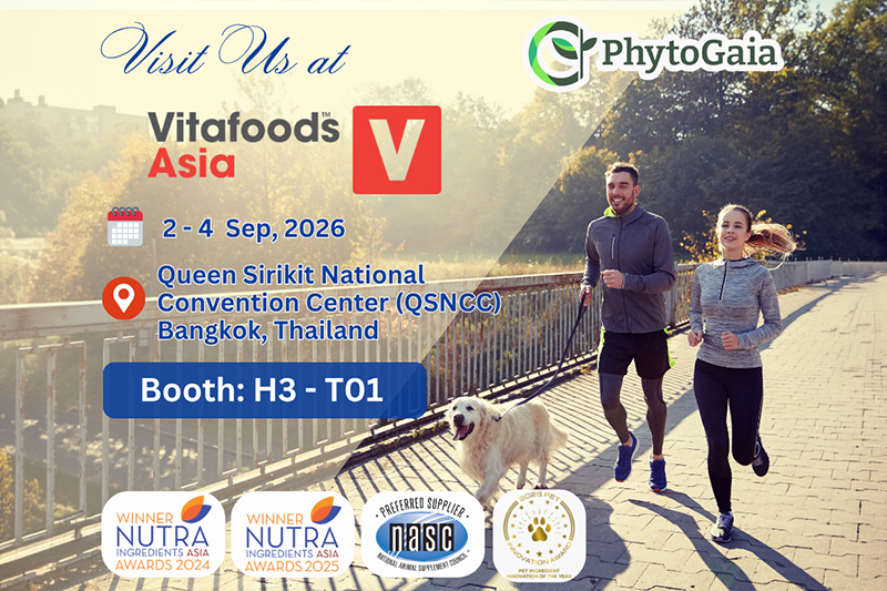 From healthy ageing to pet wellness: PhytoGaia unveils new clinical insights and product innovations at Vitafoods Asia 2026