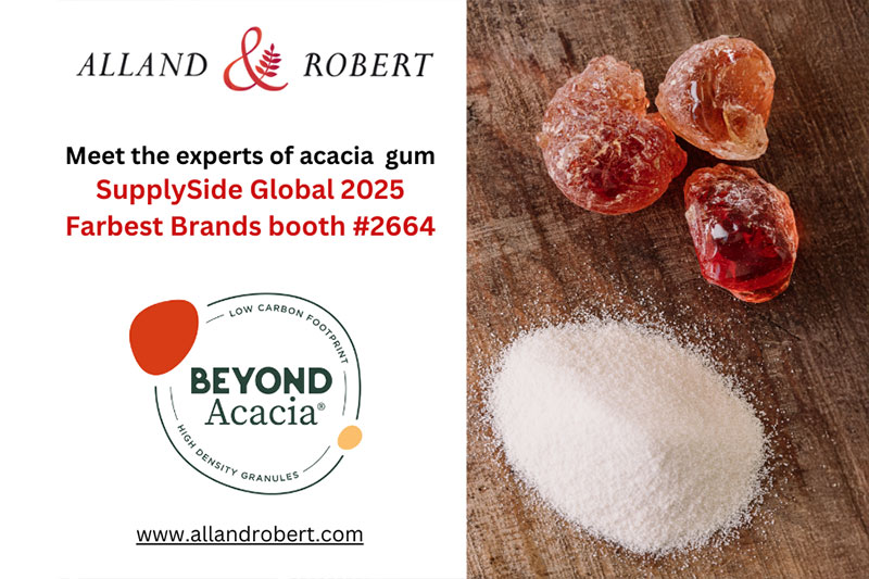 Meet the expert of gum acacia from Alland & Robert during SupplySide Global 2025