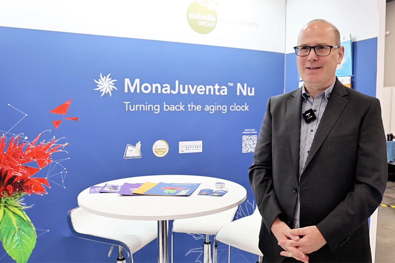 Nutraceutical Business Review Stand Side with Mibelle Biochemistry